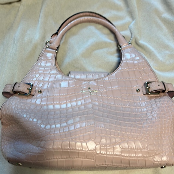 Kate Spade ♠️ pink croc tote - Picture 2 of 13